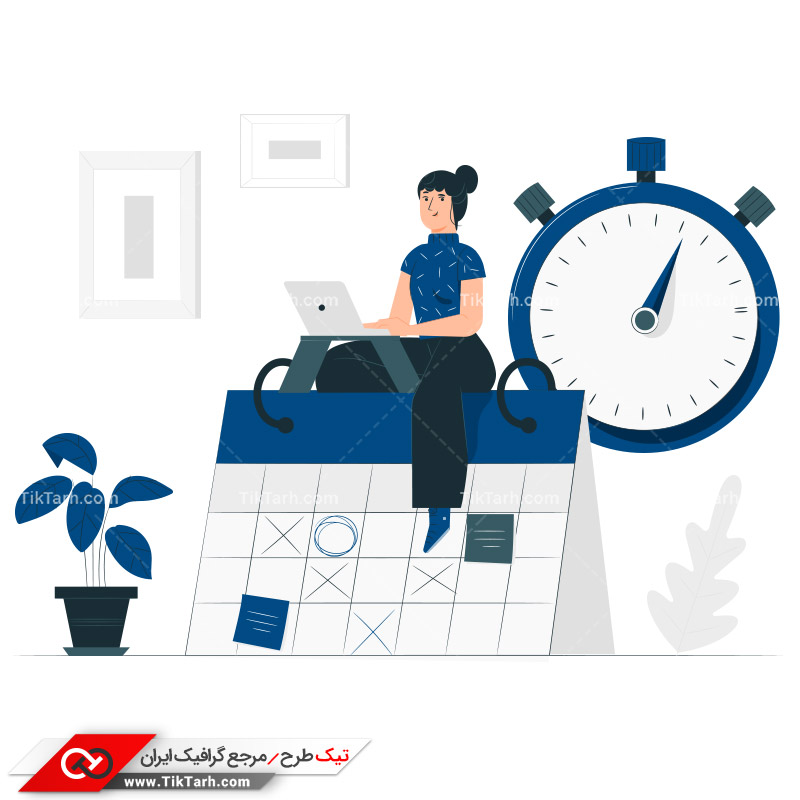 دانلود وکتور مفهومی مدیریت زمانی