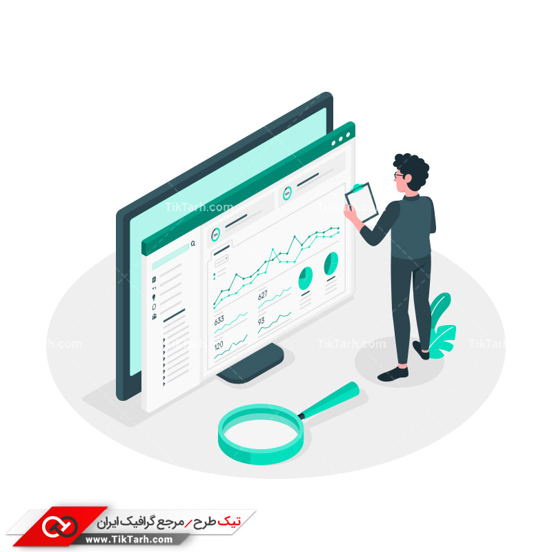دانلود وکتور مفهومی آنالیز آمار سایت