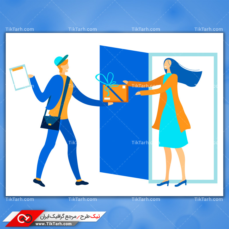 دانلود وکتور مفهومی تحویل دادن سفارش