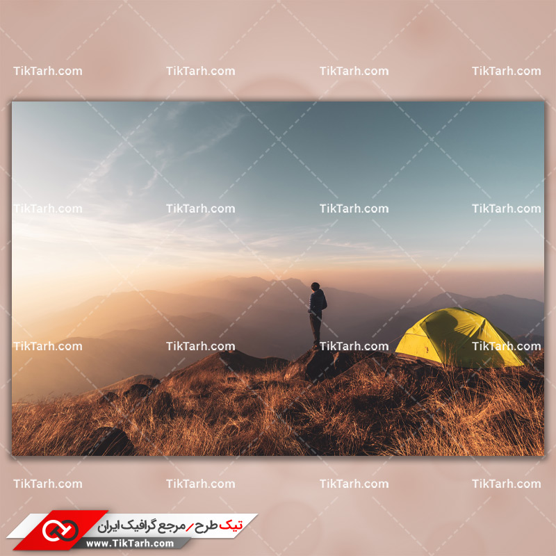 دانلود تصویر با کیفیت چادر مسافرتی بالای کوه