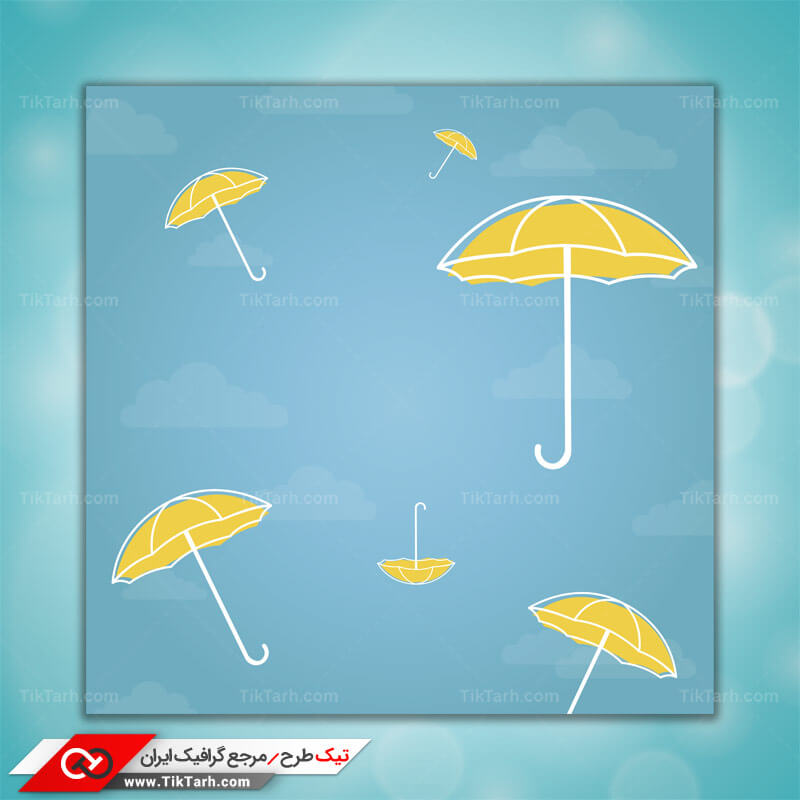 پس زمینه طراحی با طرح چتر زرد