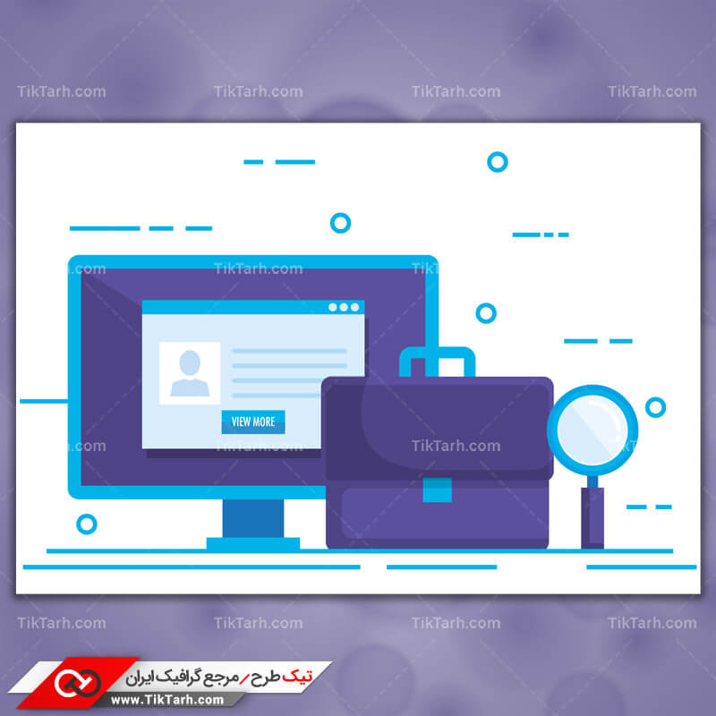 دانلود کلیپ آرت مانیتور و کیف اداری