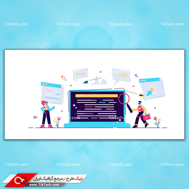 دانلود طرح وکتور مفهومی طراحی سایت