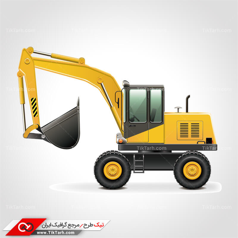 دانلود طرح لایه باز بیل مکانیکی زرد