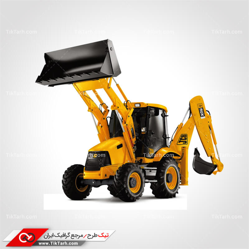 دانلود طرح گرافیکی بیل بکهو با بیل مشکی