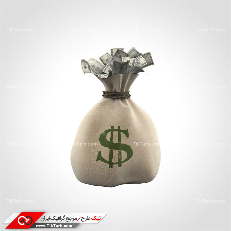 دانلود طرح لایه باز کیسه دلار