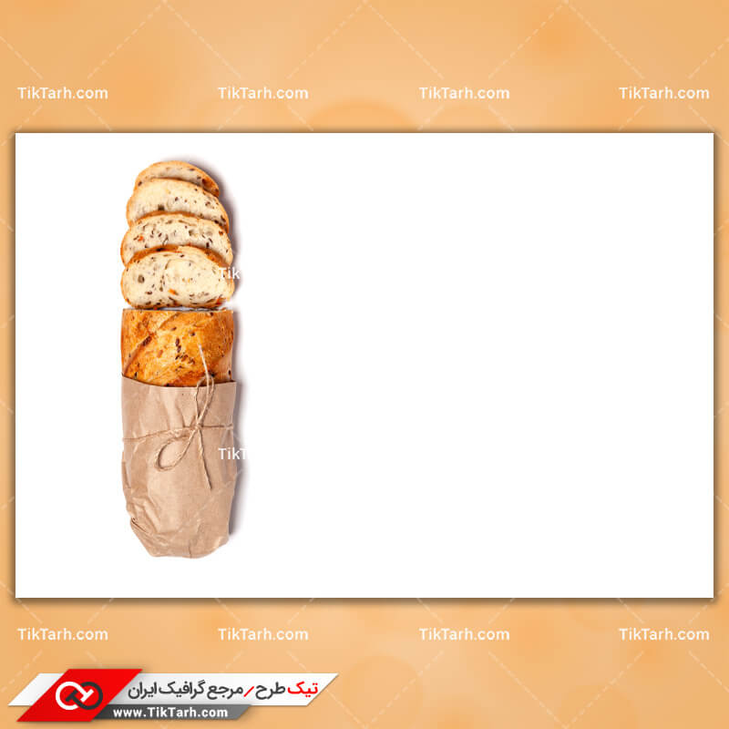 دانلود تصویر با کیفیت نان باگت برش خورده