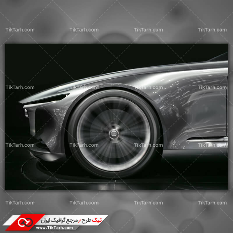 دانلود تصویر با کیفیت چرخ ماشین در حال چرخش