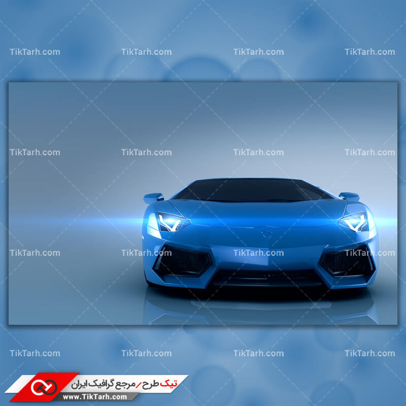 دانلود تصویر با کیفیت لامبورگینی آبی