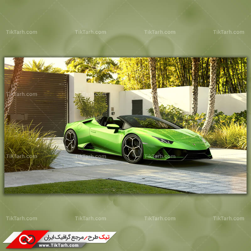 دانلود تصویر با کیفیت لامبورگینی سبز Huracan