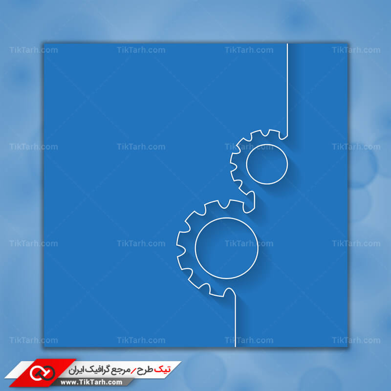 پس زمینه طراحی با طرح آیکون تنظیمات زمینه آبی