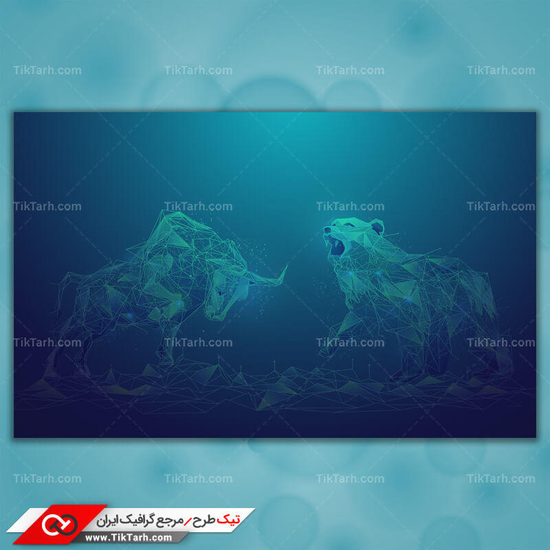 پس زمینه طراحی با طرح شیر و گاو وحشی