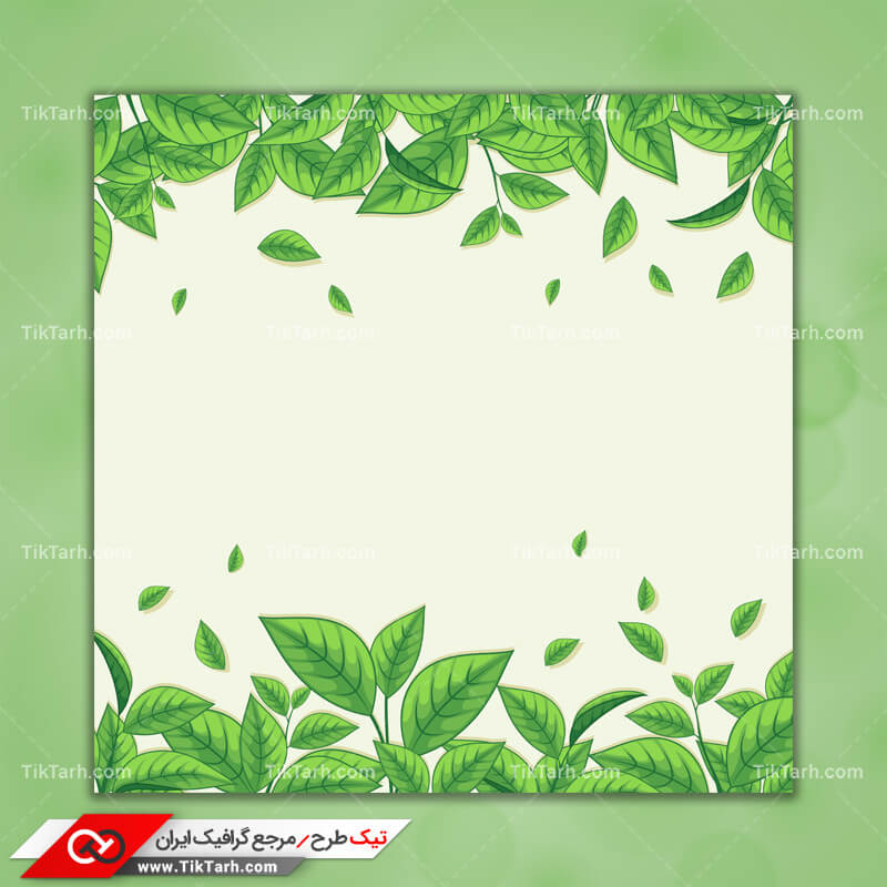 پس زمینه طراحی با طرح برگ