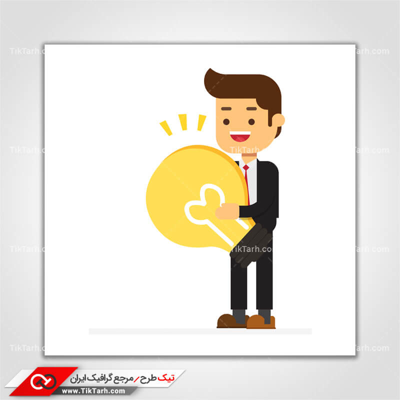 دانلود کلیپ آرت مرد ایده پرداز