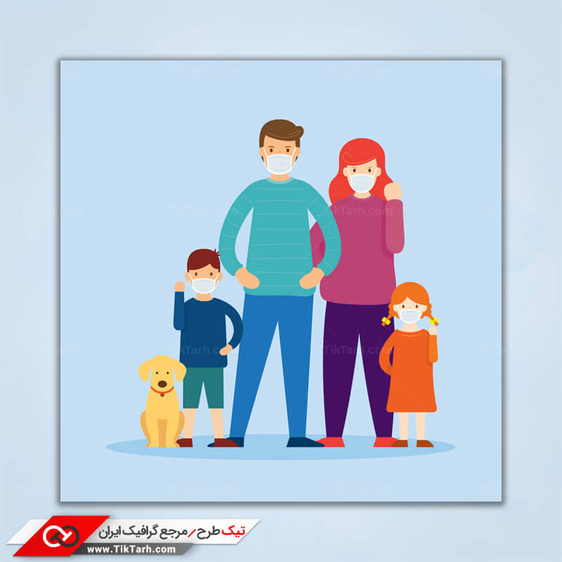 وکتور مفهومی ماسک زدن