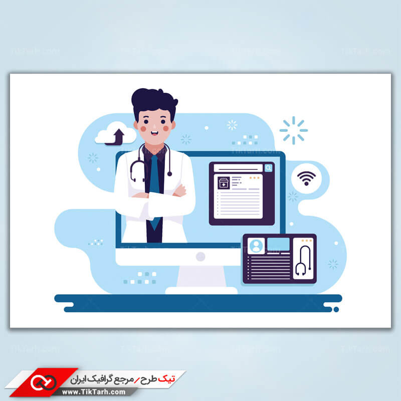 دانلود وکتور مفهومی پزشک