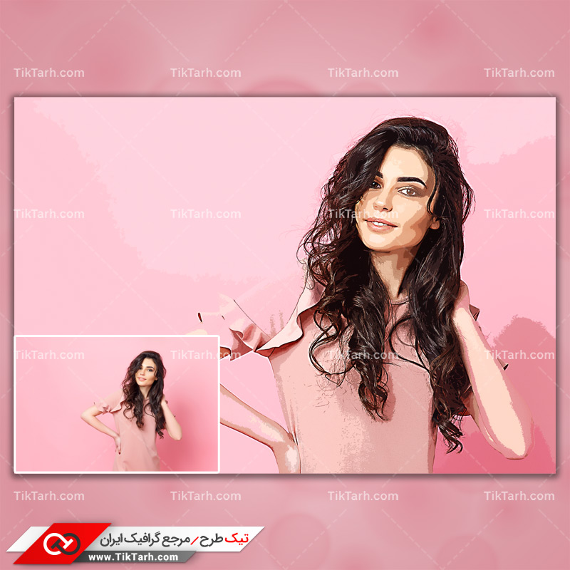 دانلود فون لایه باز عکس با زمینه صورتی