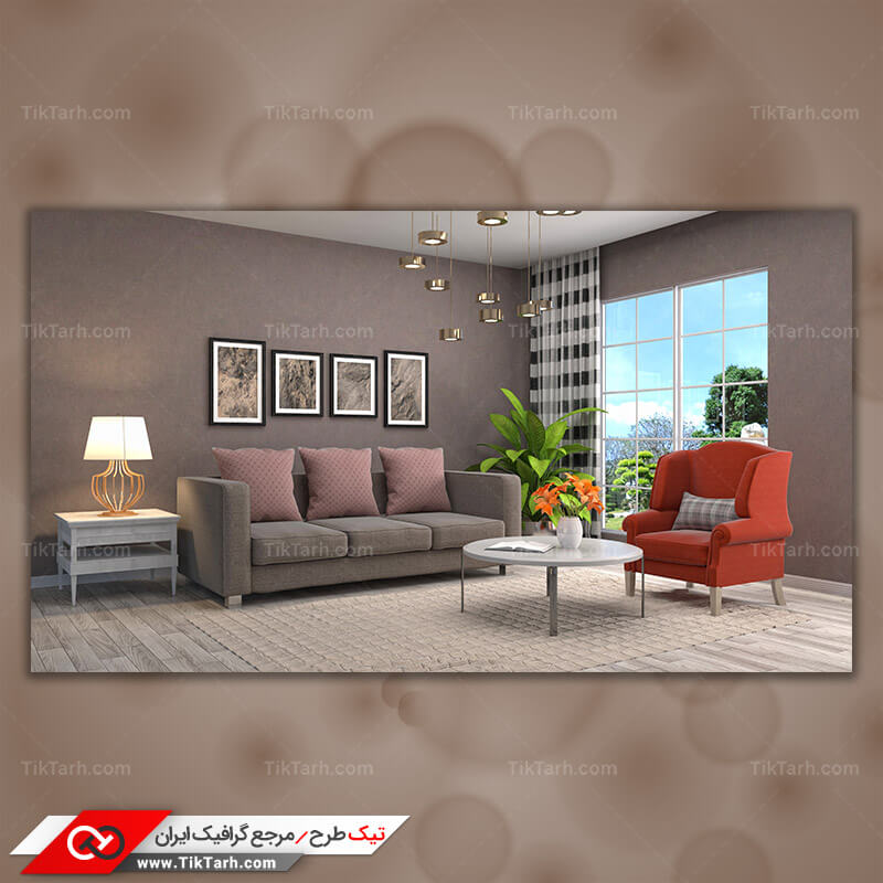 دانلود تصویر با کیفیت دکوراسیون زیبای پذیرایی