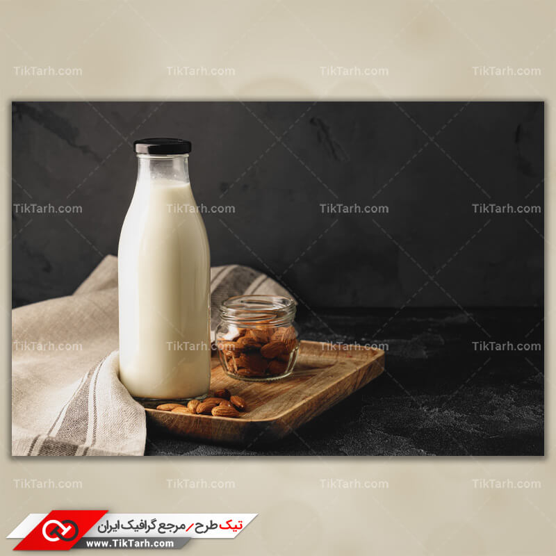 دانلود تصویر با کیفیت شیر و بادام