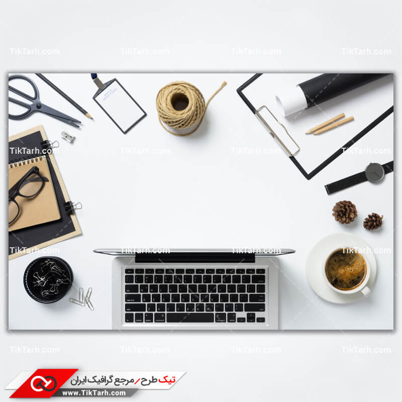 دانلود تصویر گرافیکی لپ تاپ و لوازم التحریر