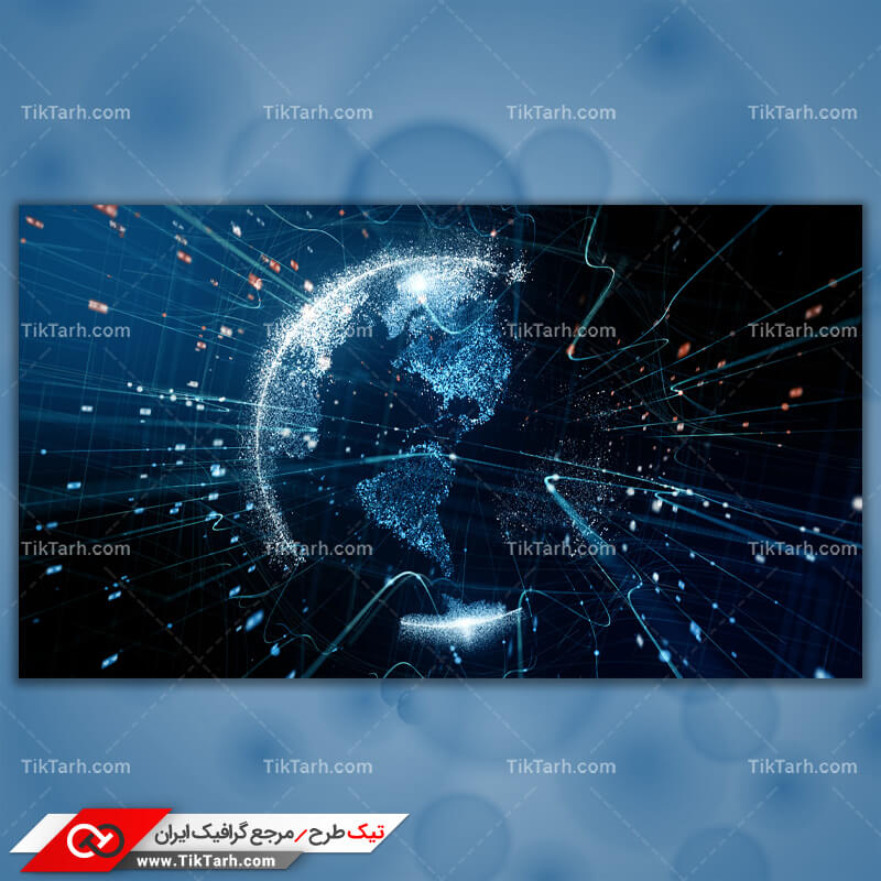 دانلود تصویر گرافیکی تکنولوژی و کره زمین