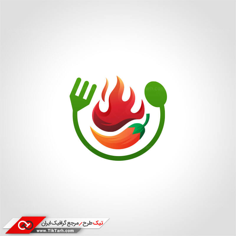 طرح لایه باز لوگو رستوران