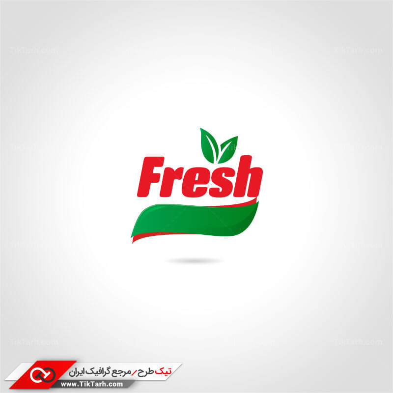 طرح لایه باز لوگو fresh