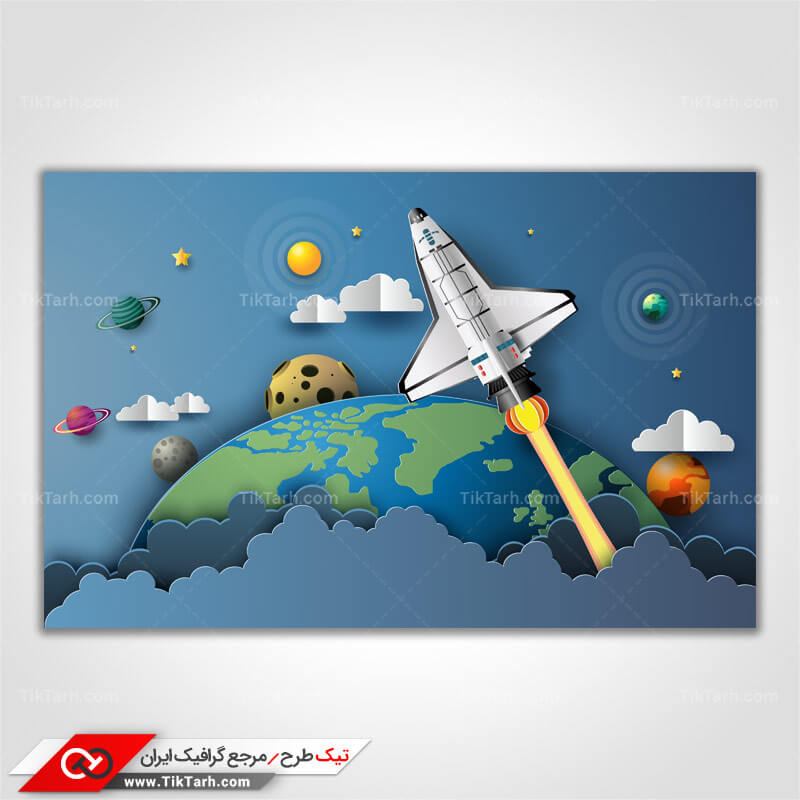 دانلود تصویر پس زمینه طراحی با طرح موشک