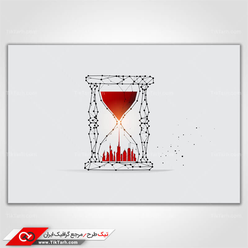 دانلود پس زمینه طراحی با طرح ساعت شنی