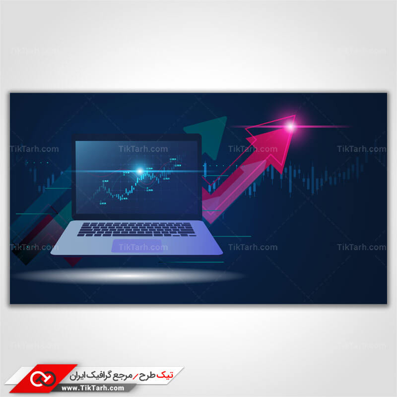 پس زمینه طراحی با طرح کندل و لپ تاپ