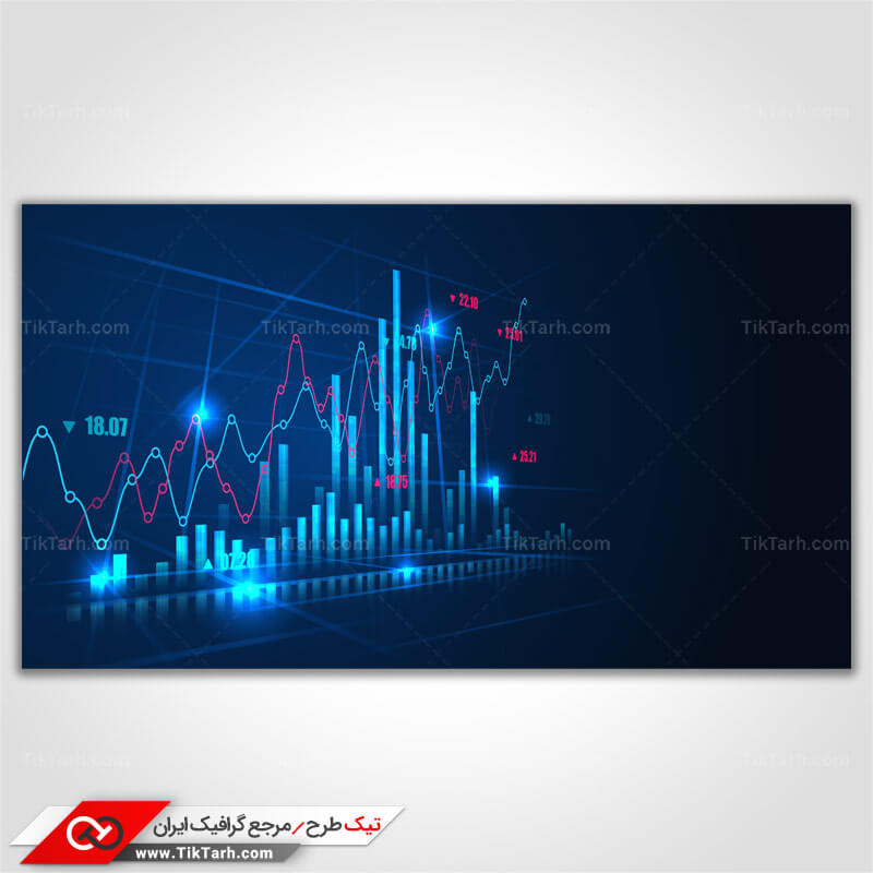 پس زمینه طراحی با نمودار صعودی