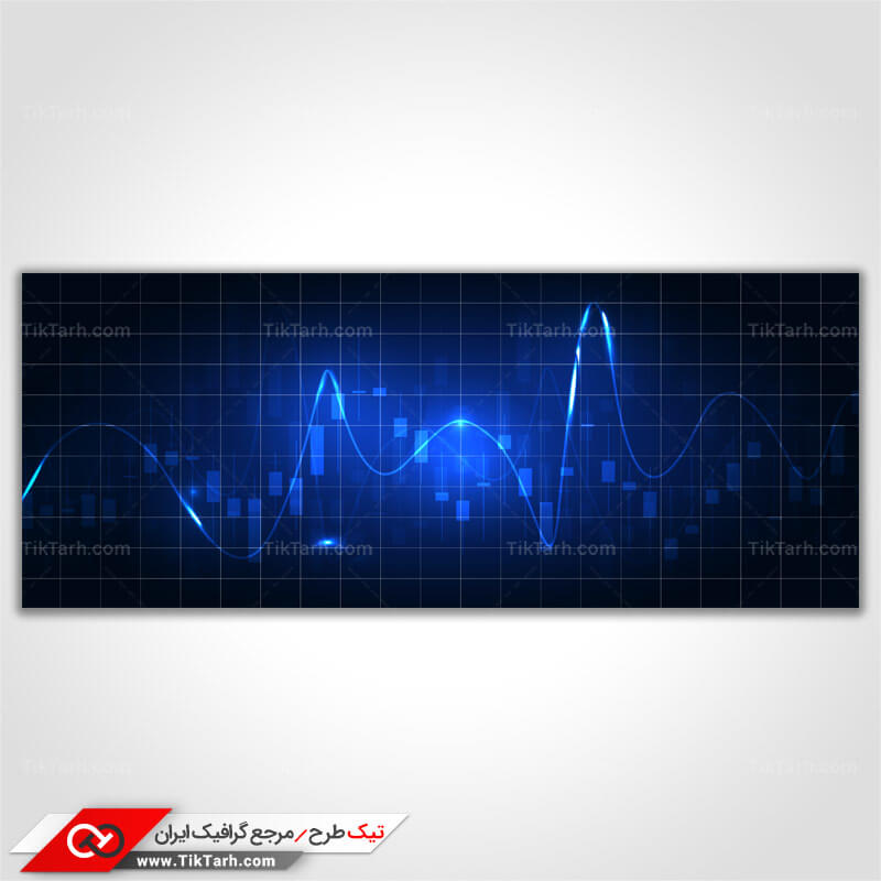 پس زمینه طراحی با طرح کندل و نمودار