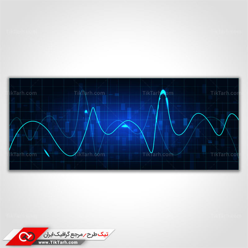 پس زمینه طراحی با طرح نمودار و کندل