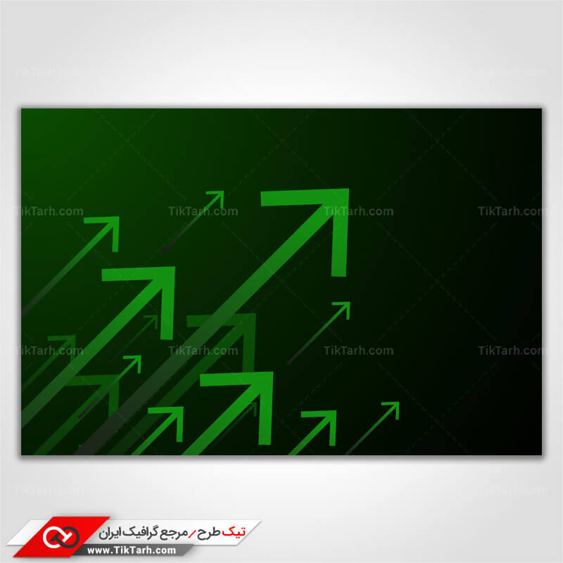 پس زمینه طراحی با طرح فلش سبز