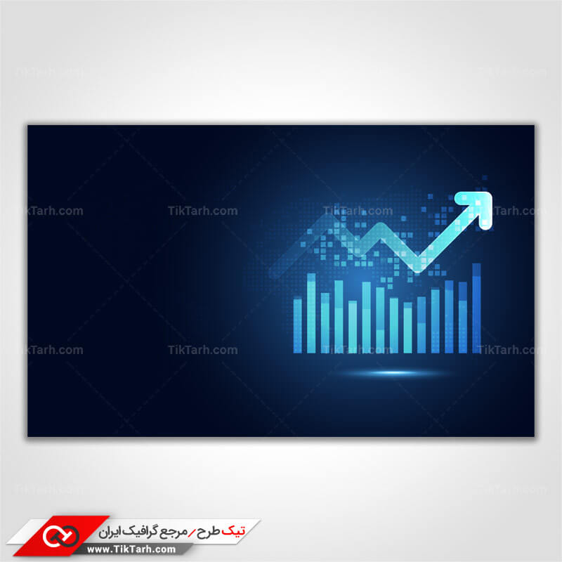 دانلود پس زمینه طراحی با طرح نمودار صعودی