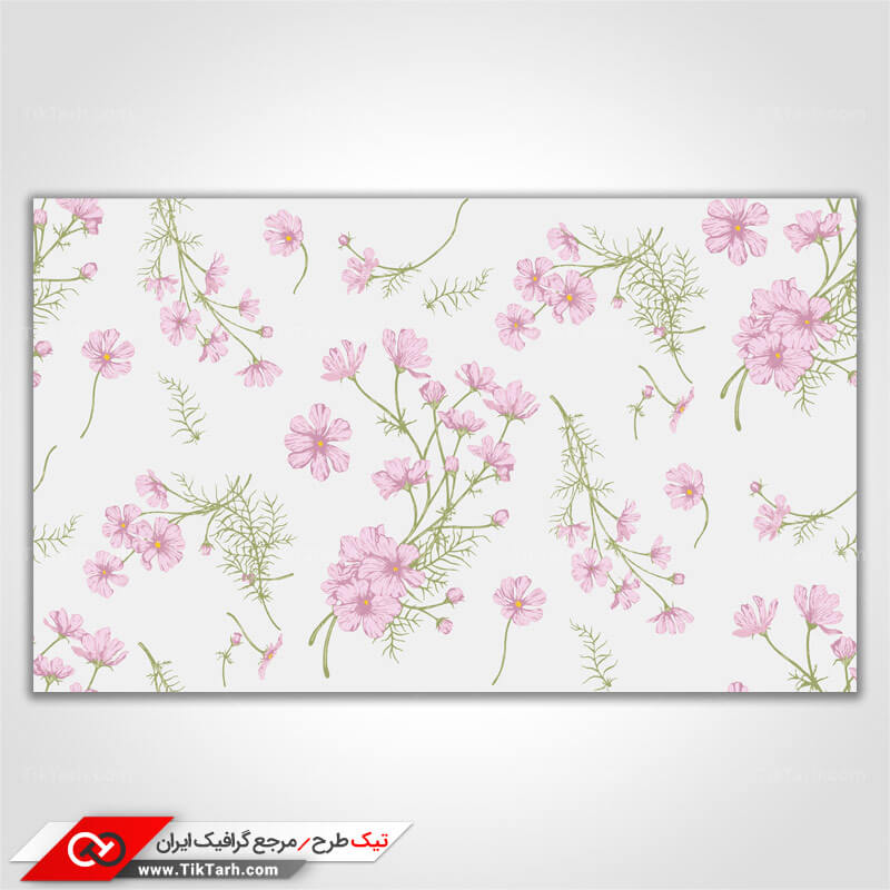 پس زمینه طراحی با طرح شکوفه
