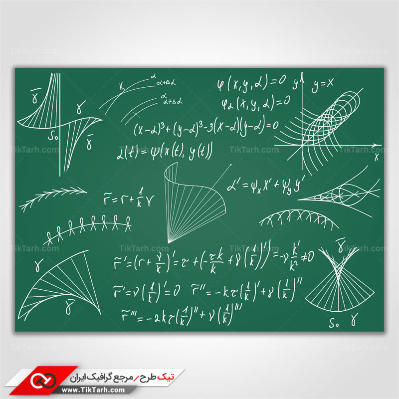 پس زمینه طراحی با طرح فرمول های ریاضی