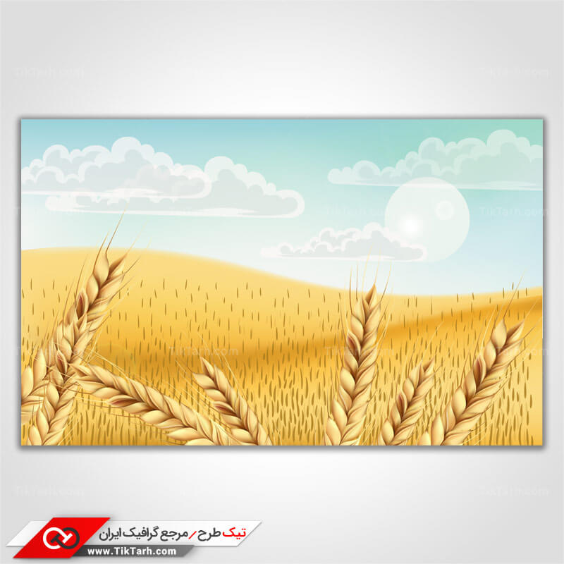 پس زمینه طراحی با طرح مزرعه گندم
