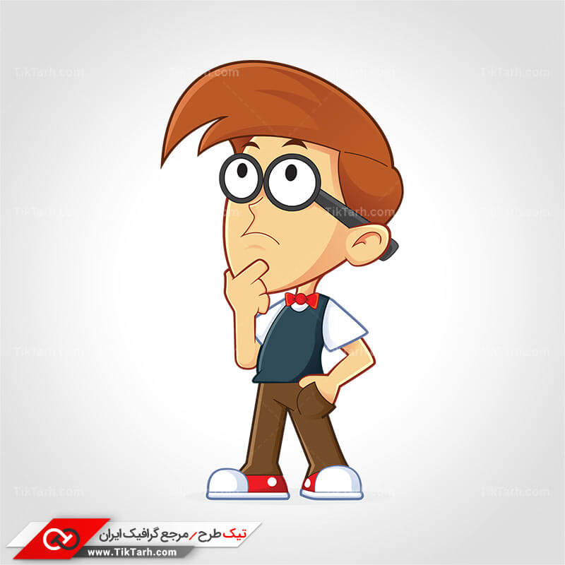 دانلود کلیپ آرت پسر بچه در حال فکر