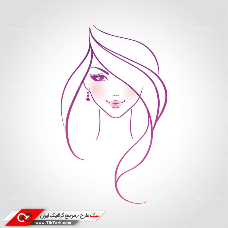 دانلود کلیپ آرت لایه باز چهره دختر