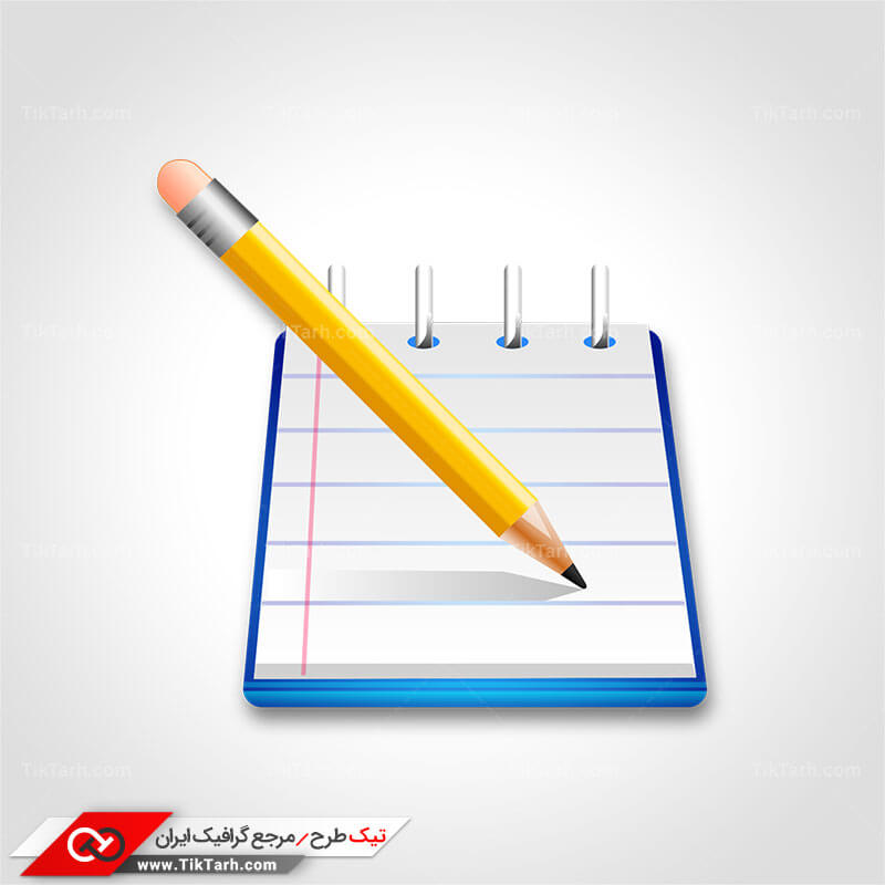 دانلود کلیپ آرت دفترچه یادداشت و مداد