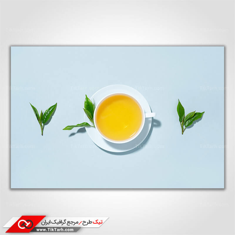 دانلود عکس با کیفیت چای سبز از نمای بالا