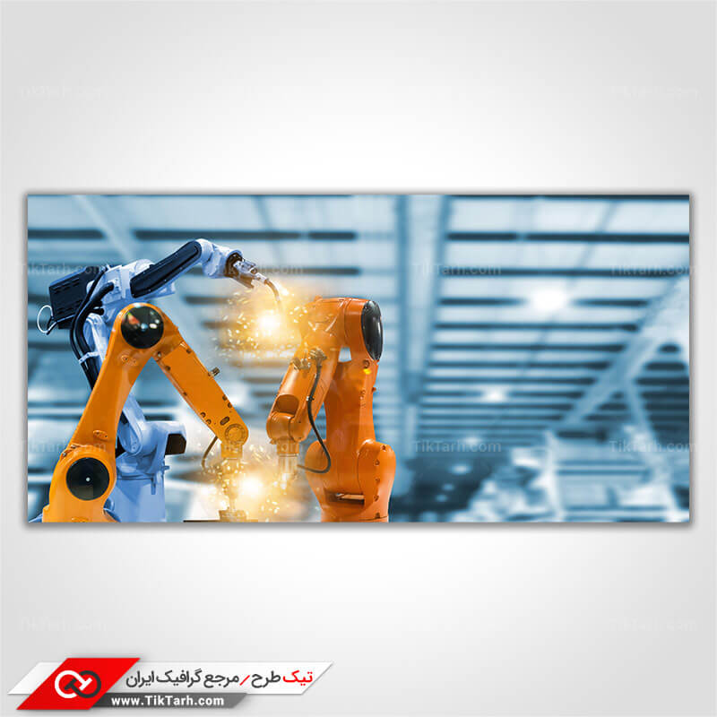 دانلود تصویر با کیفیت ربات صنعتی جوشکار