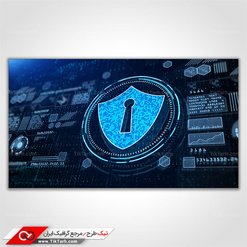 تصویر با کیفیت سپر امنیتی سایبری