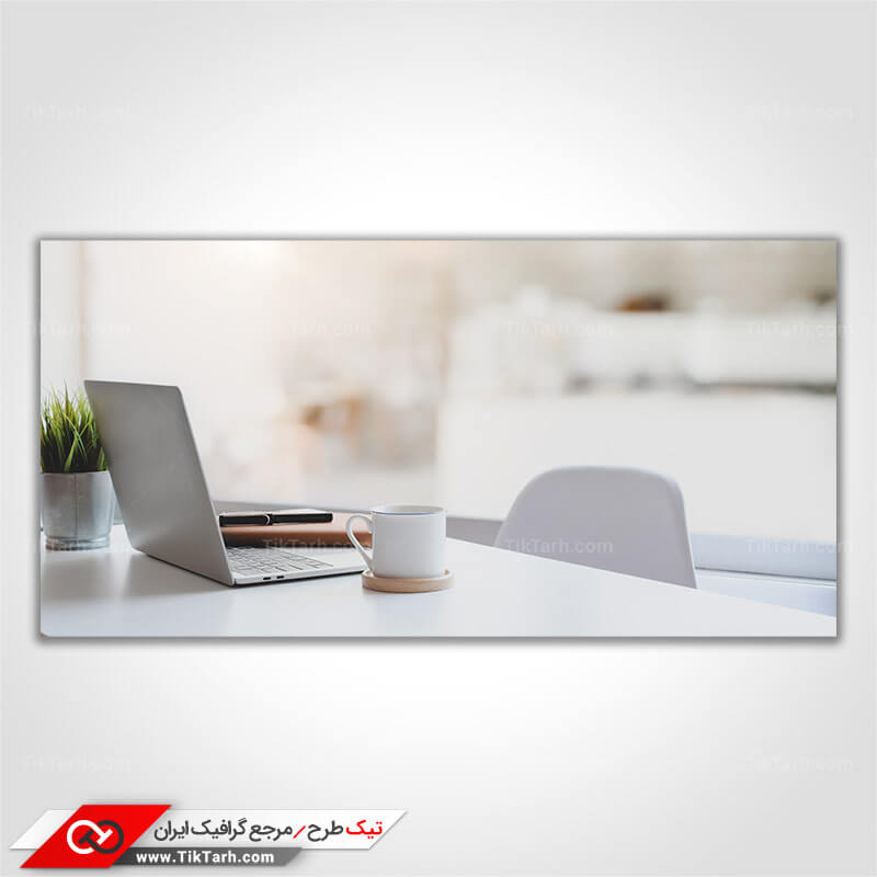 دانلود تصویر با کیفیت لپ تاپ سفید رنگ