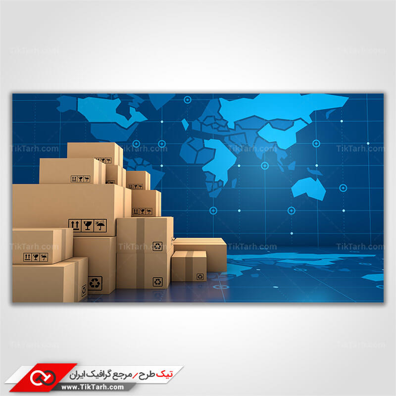 تصویر با کیفیت حمل و توزیع کالا به تمام دنیا