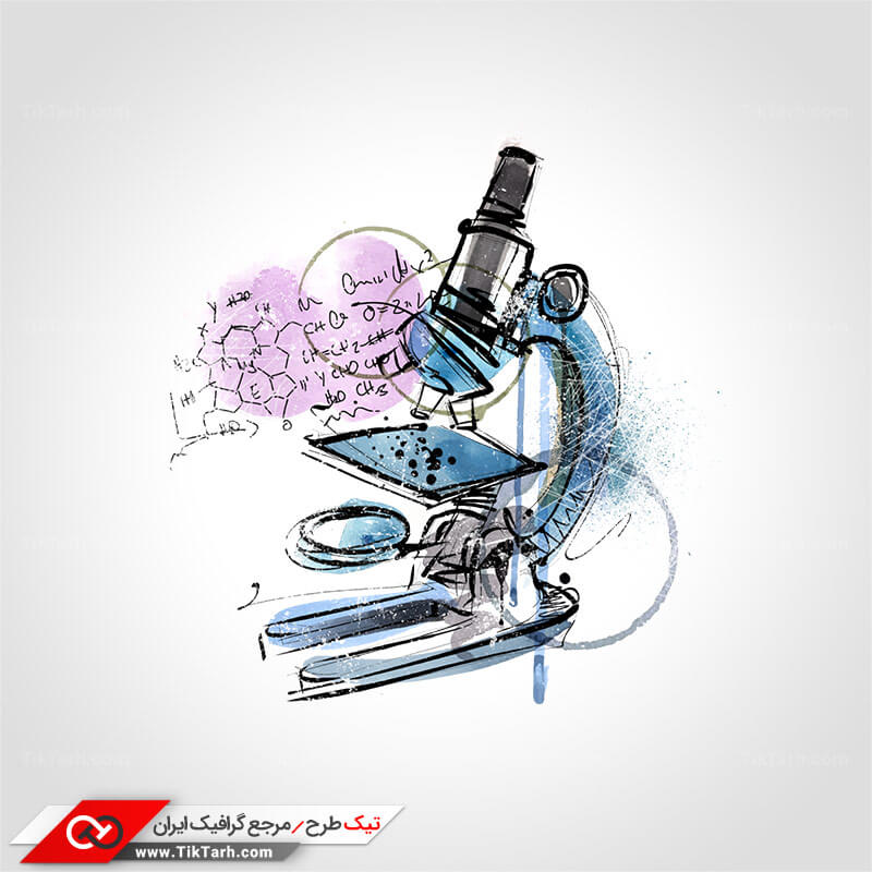 طرح گرافیکی کلیپ آرت میکروسکوپ