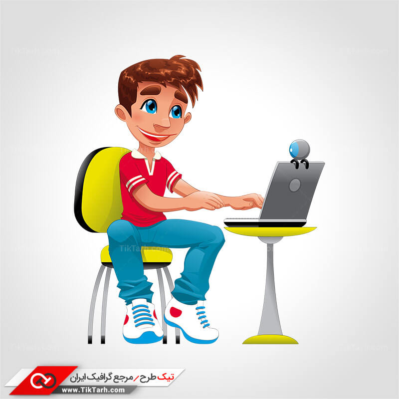 دانلود کلیپ آرت کار کردن با لپ تاپ