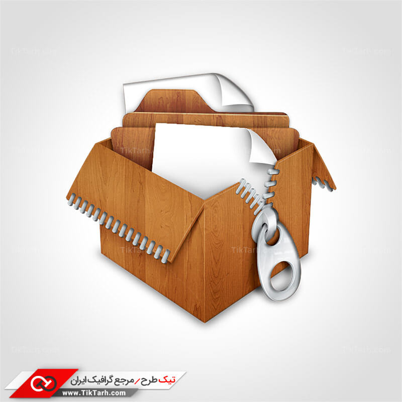 دانلود طرح لایه باز آیکون zip