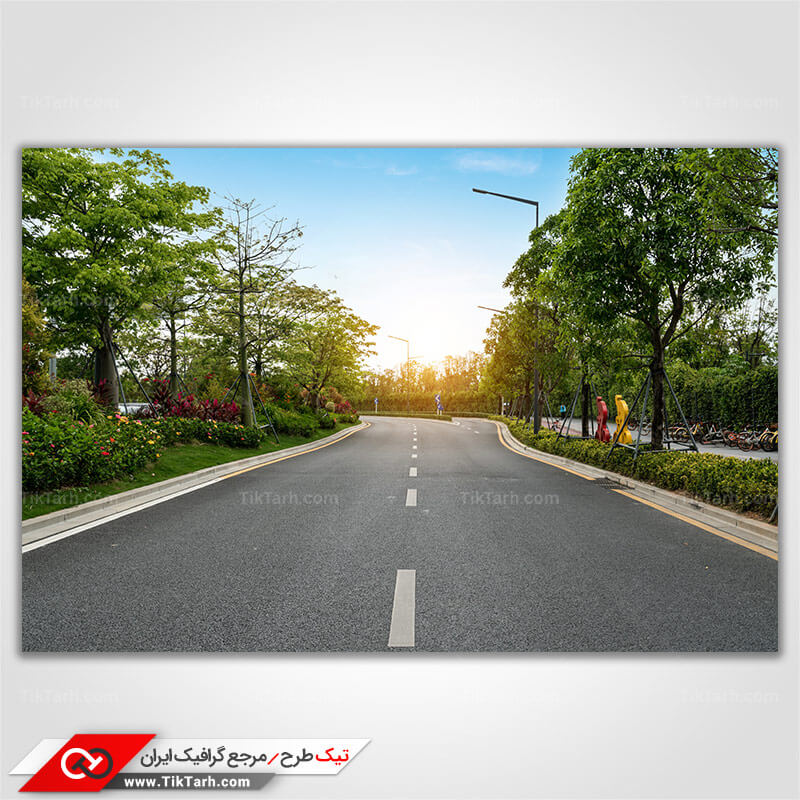 دانلود عکس لارج فرمت خیابان با فضای سبز